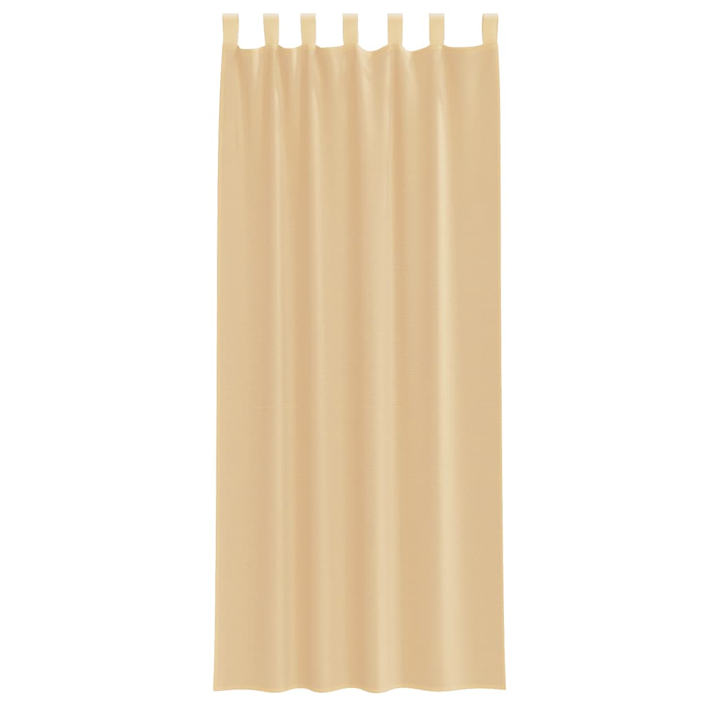 Voile zavjese s džepovima za šipke 2 kom boja pijeska