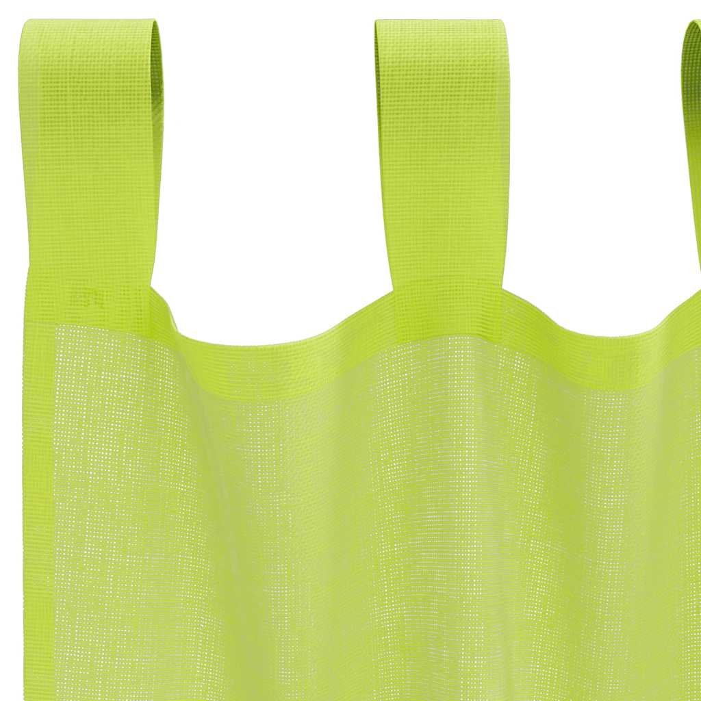 Voile zavjese s gornjim dijelom od 2 komada, jabučno zelene boje