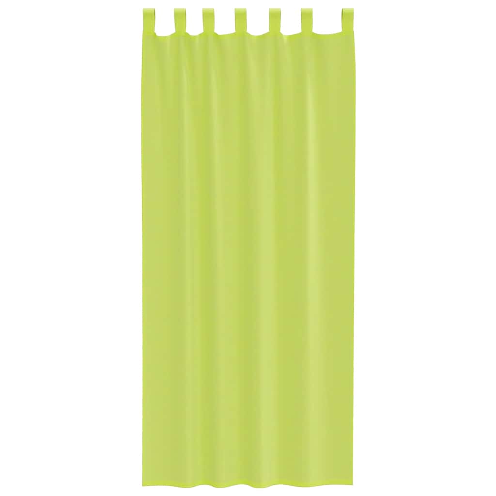 Voile zavjese s gornjim dijelom od 2 komada, jabučno zelene boje