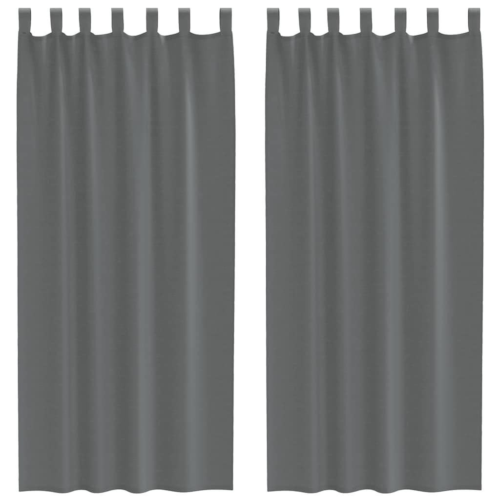 Voile zavjese s petljama 2 kom tamnosive 140x245 cm