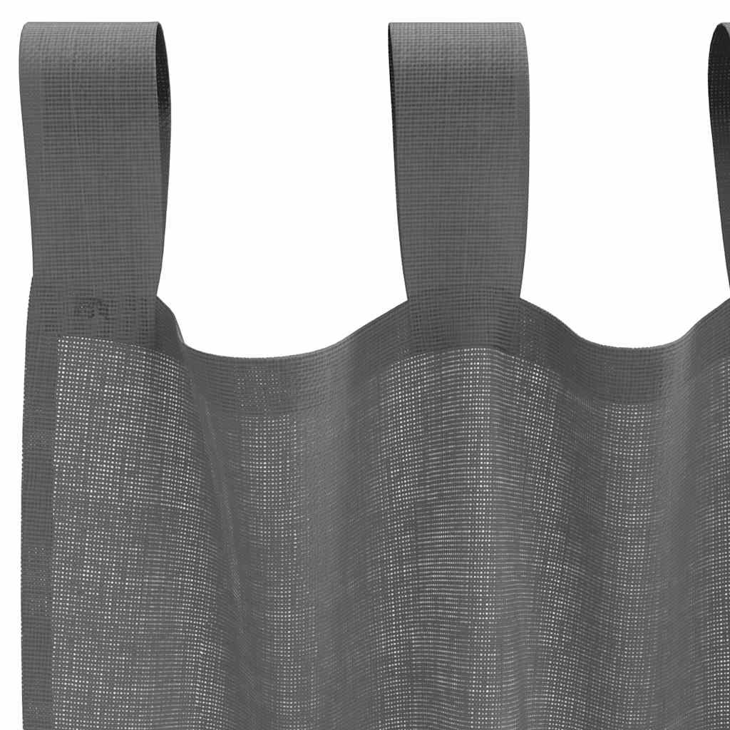 Voile zavjese s petljama 2 kom tamnosive 140x245 cm