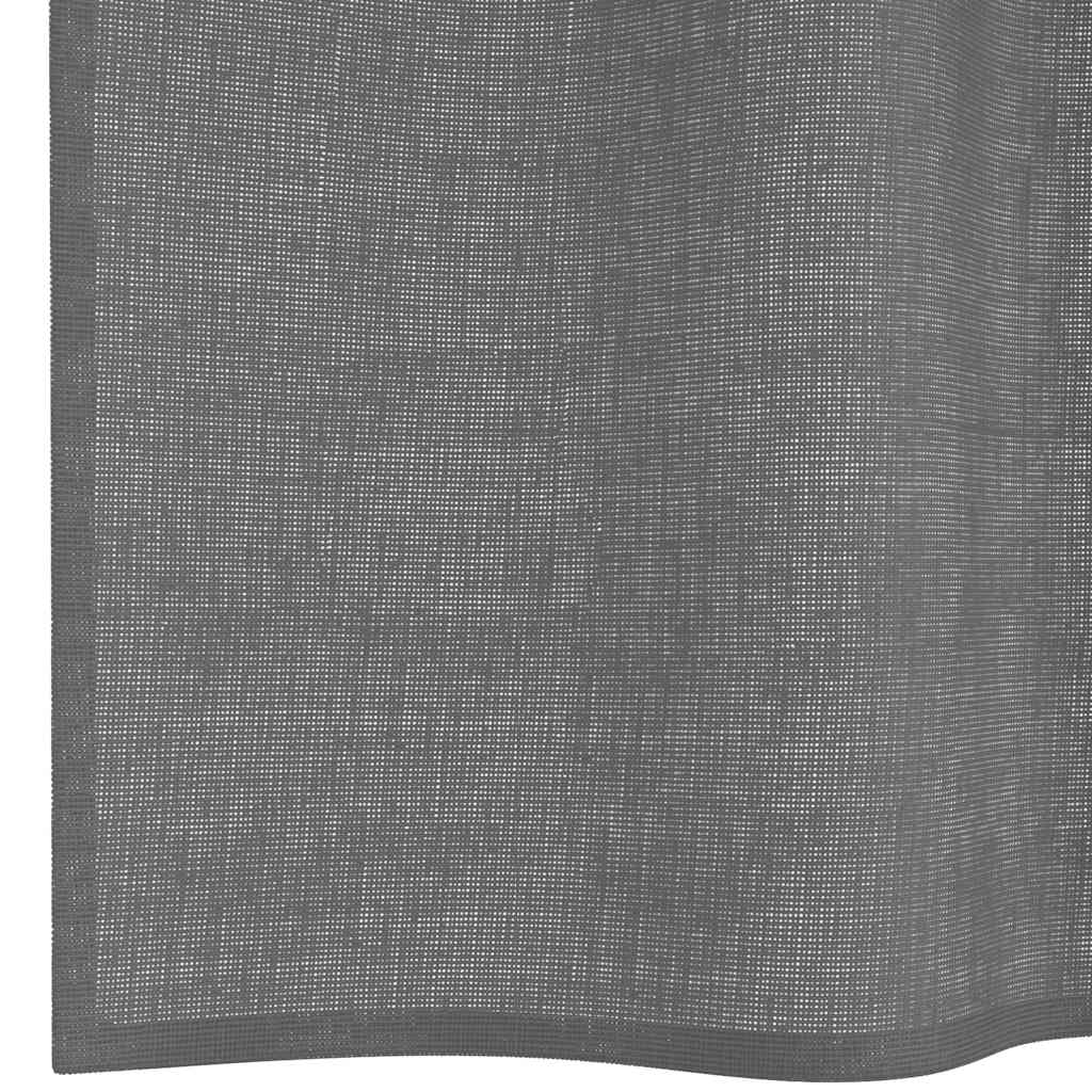 Voile zavjese s petljama 2 kom tamnosive 140x245 cm