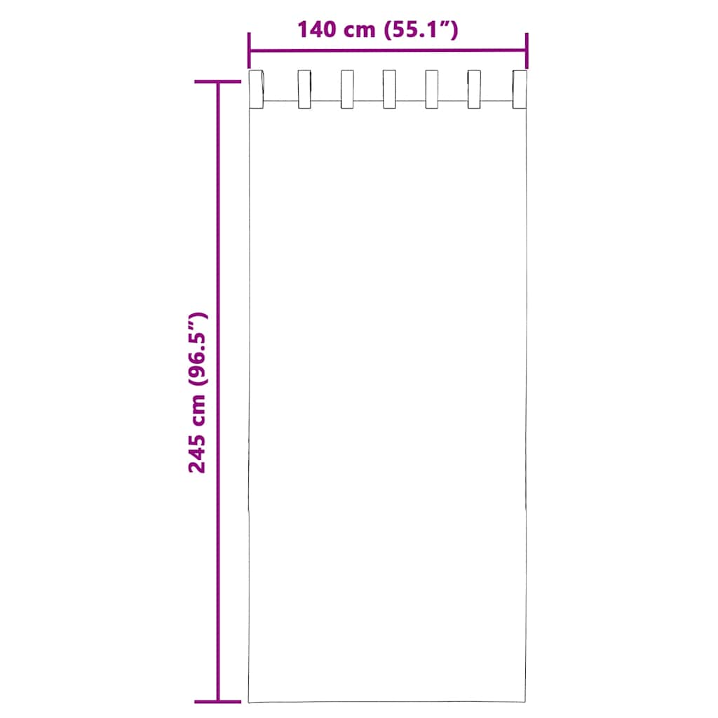 Voile zavjese s petljama 2 kom tamnosive 140x245 cm