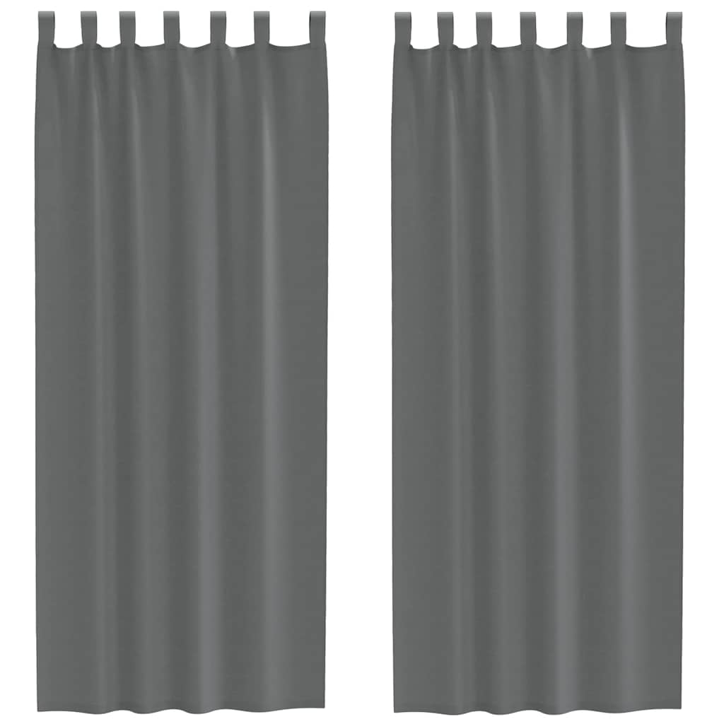 Voile zavjese s petljama 2 kom tamnosive 140x260 cm