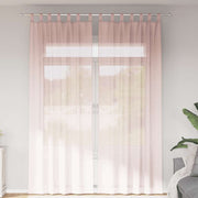 Voile zavjese s petljama 2 kom svijetlo ružičaste 140x260 cm