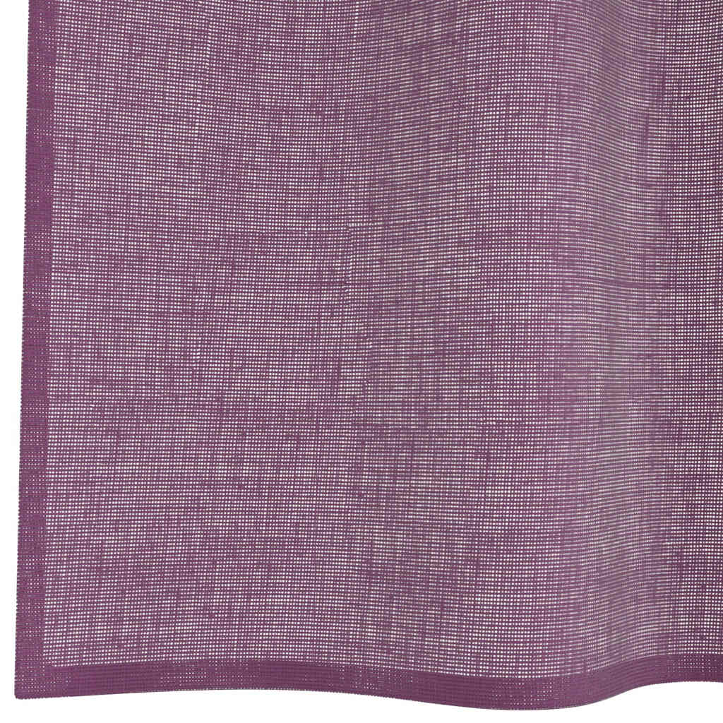 Voile zavjese s petljama 2 kom. ljubičaste 140x225 cm