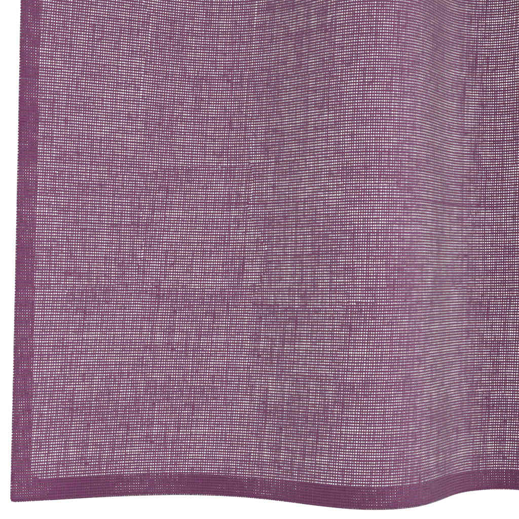 Voile zavjese s petljama 2 kom. ljubičaste 140x260 cm