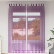 Voile zavjese s petljama 2 kom. ljubičaste 140x260 cm