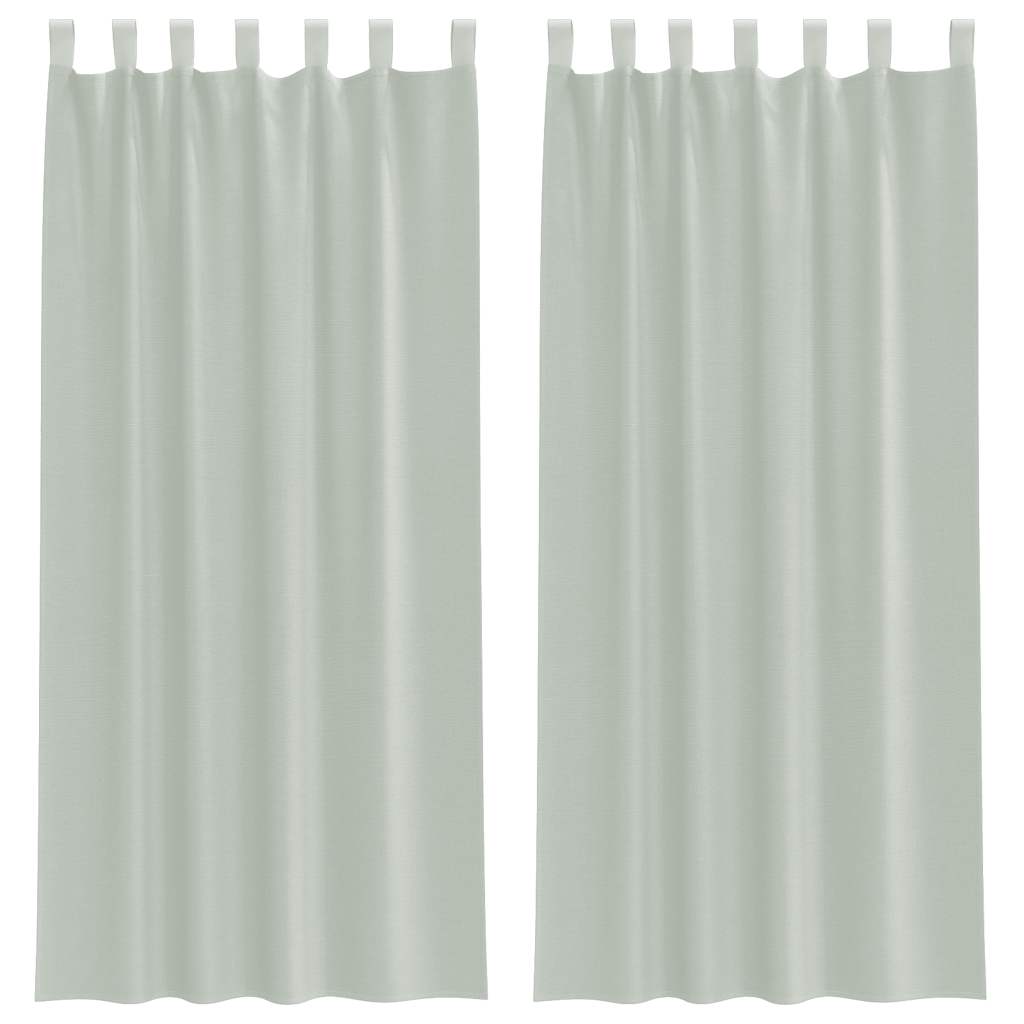 Voile zavjese s petljama 2 kom svijetlo sive 140x225 cm