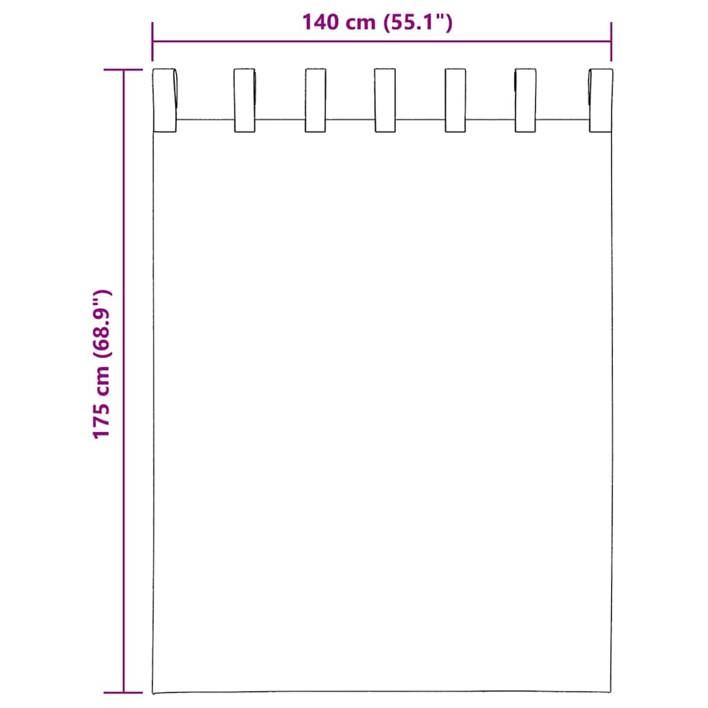 Voile zavjese s petljama 2 kom pijesak 140x175 cm