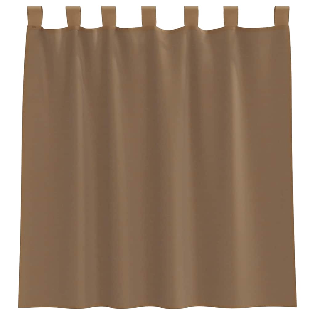 Voile zavjese s petljama 2 kom svijetlosmeđe 140x140 cm