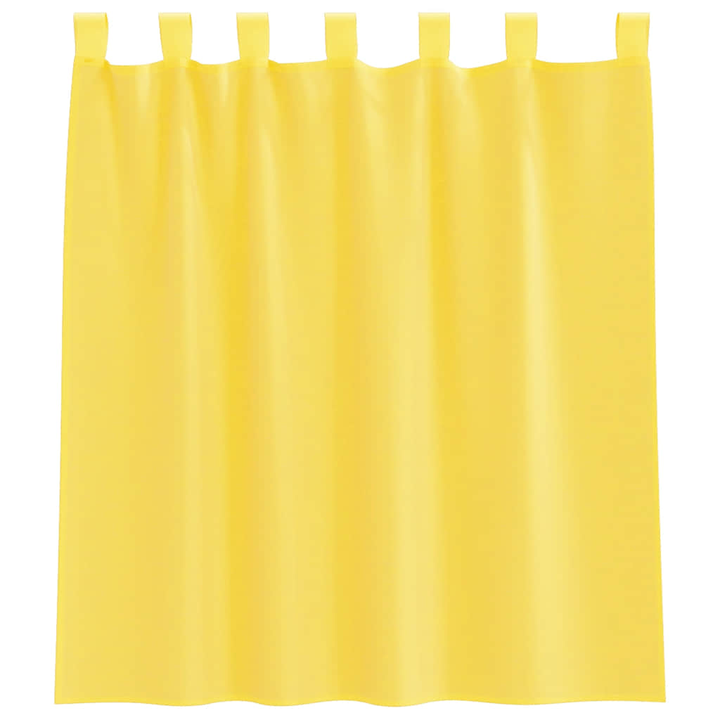 Voile zavjese s petljama 2 kom žute 140x140 cm