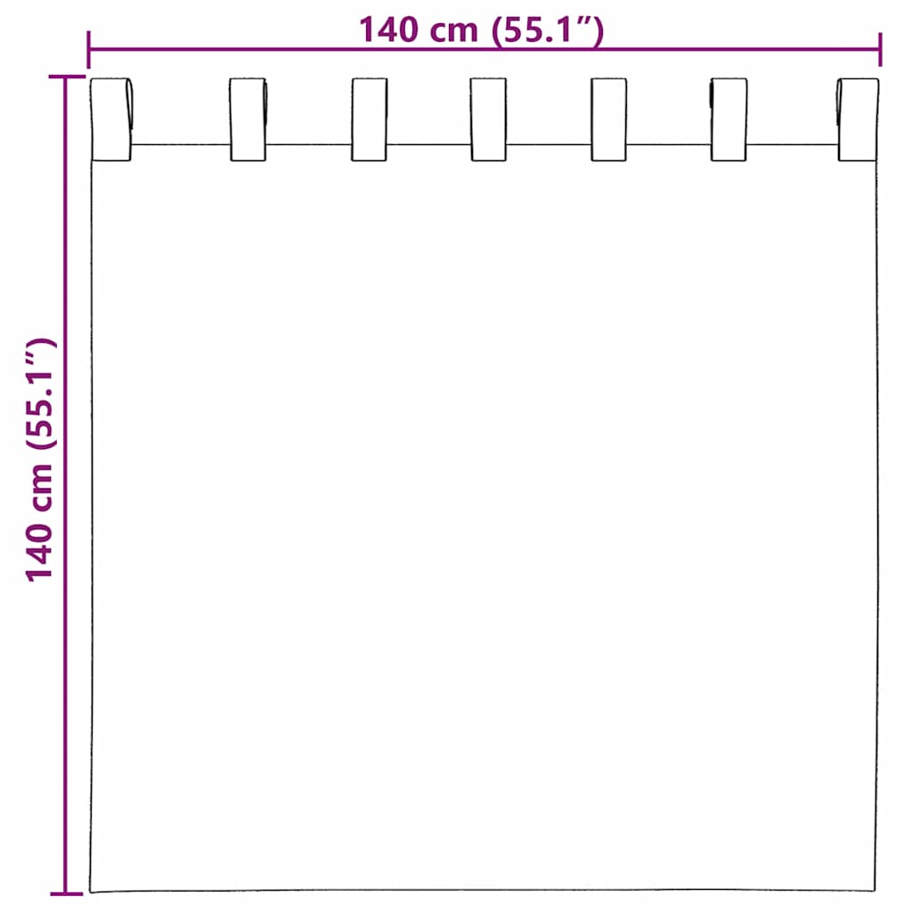 Voile zavjese s petljama 2 kom žute 140x140 cm