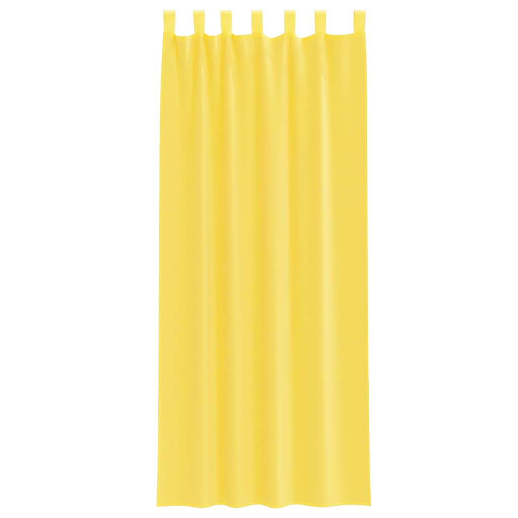 Voile zavjese s petljama 2 kom žute 140x260 cm