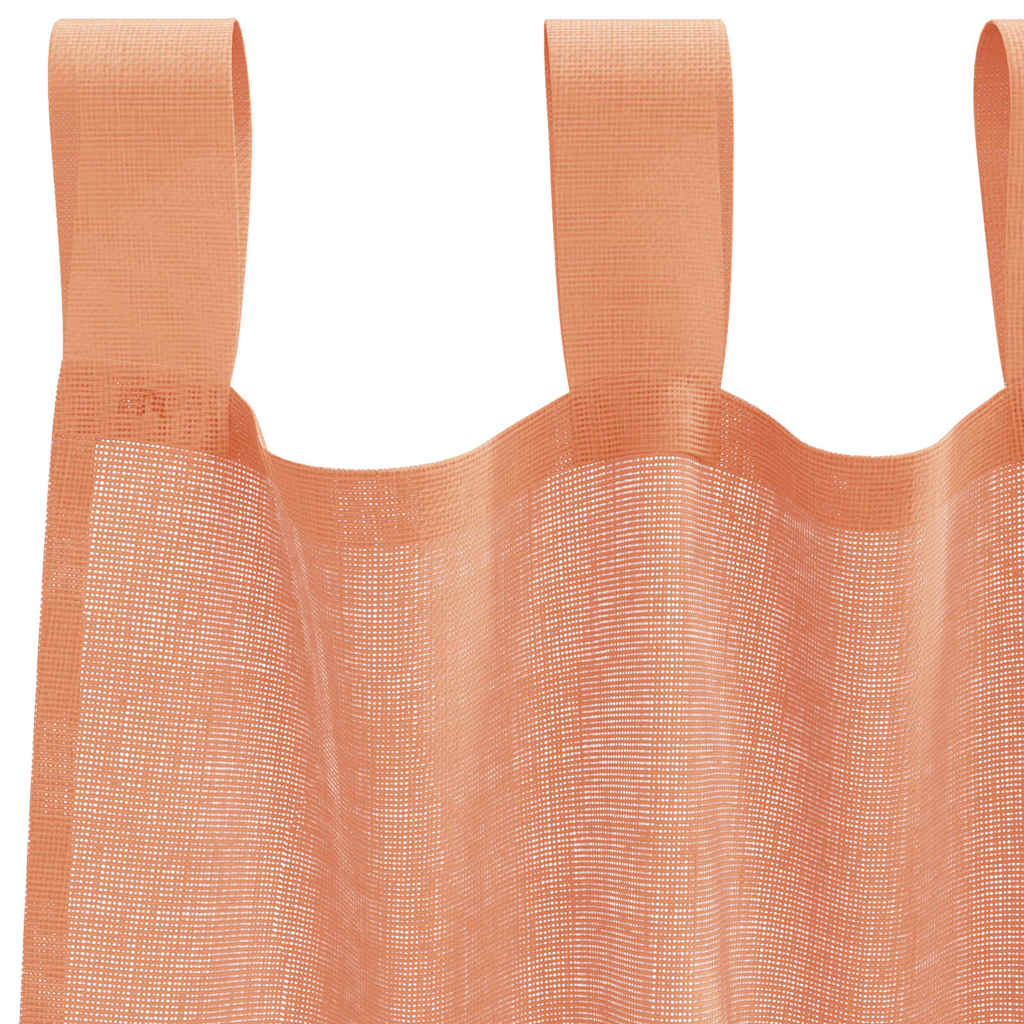 Voile zavjese s petljama 2 kom terakota 140x140 cm