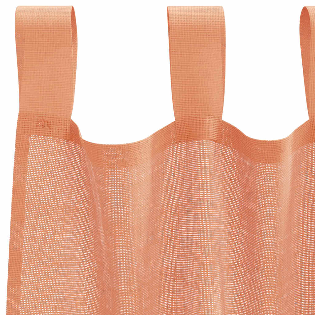 Voile zavjese s petljama 2 kom terakota 140x175 cm