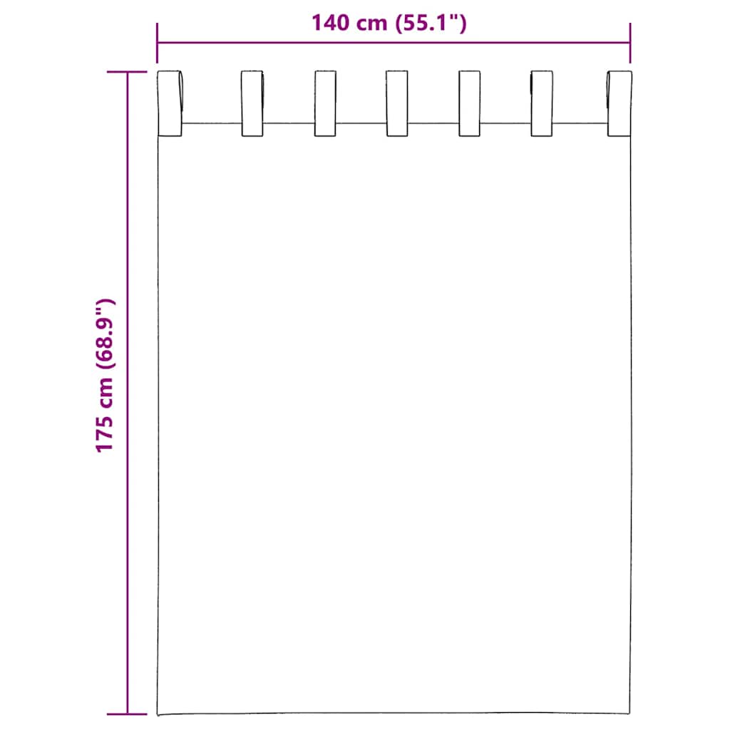 Voile zavjese s petljama 2 kom terakota 140x175 cm