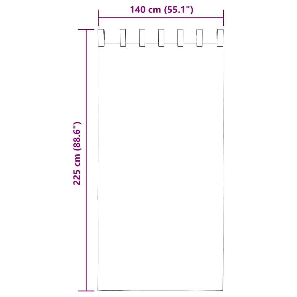 Voile zavjese s petljama 2 kom terakota 140x225 cm