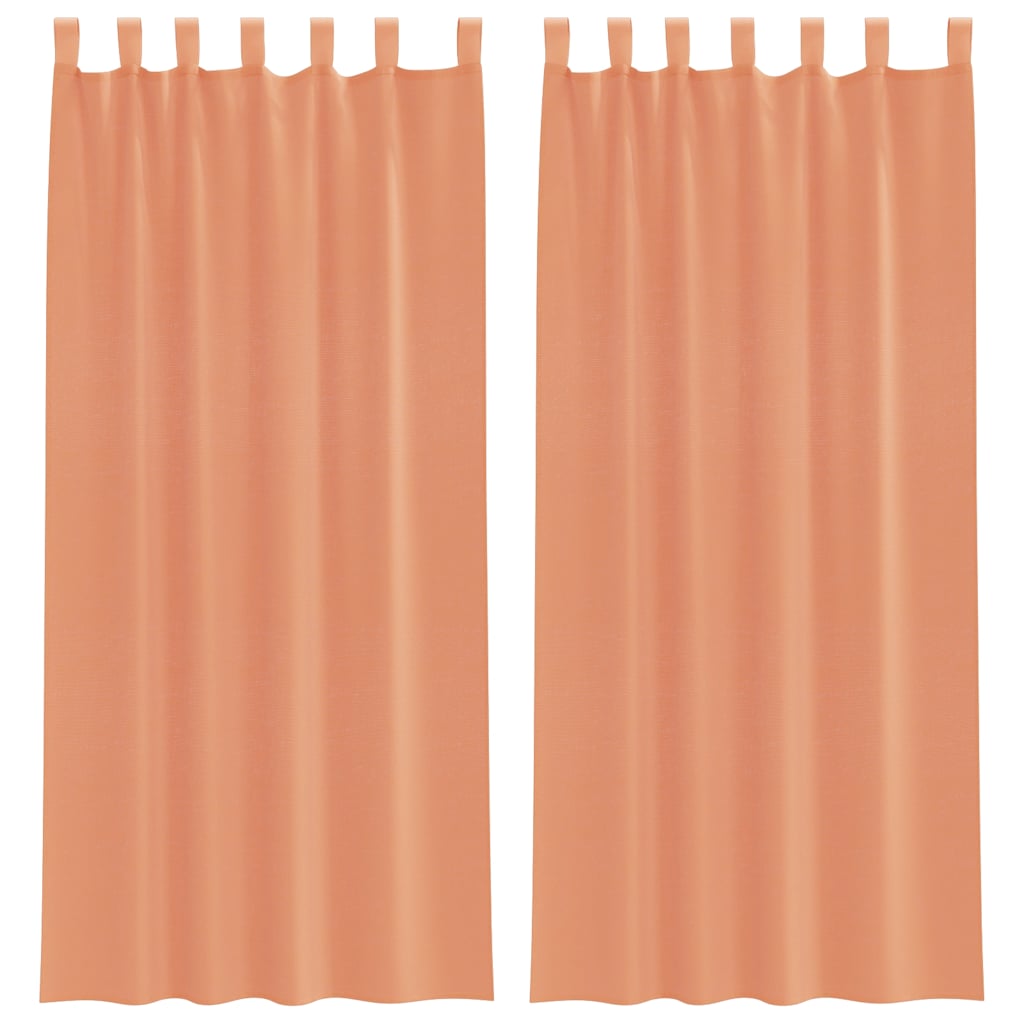 Voile zavjese s petljama 2 kom terakota 140x245 cm