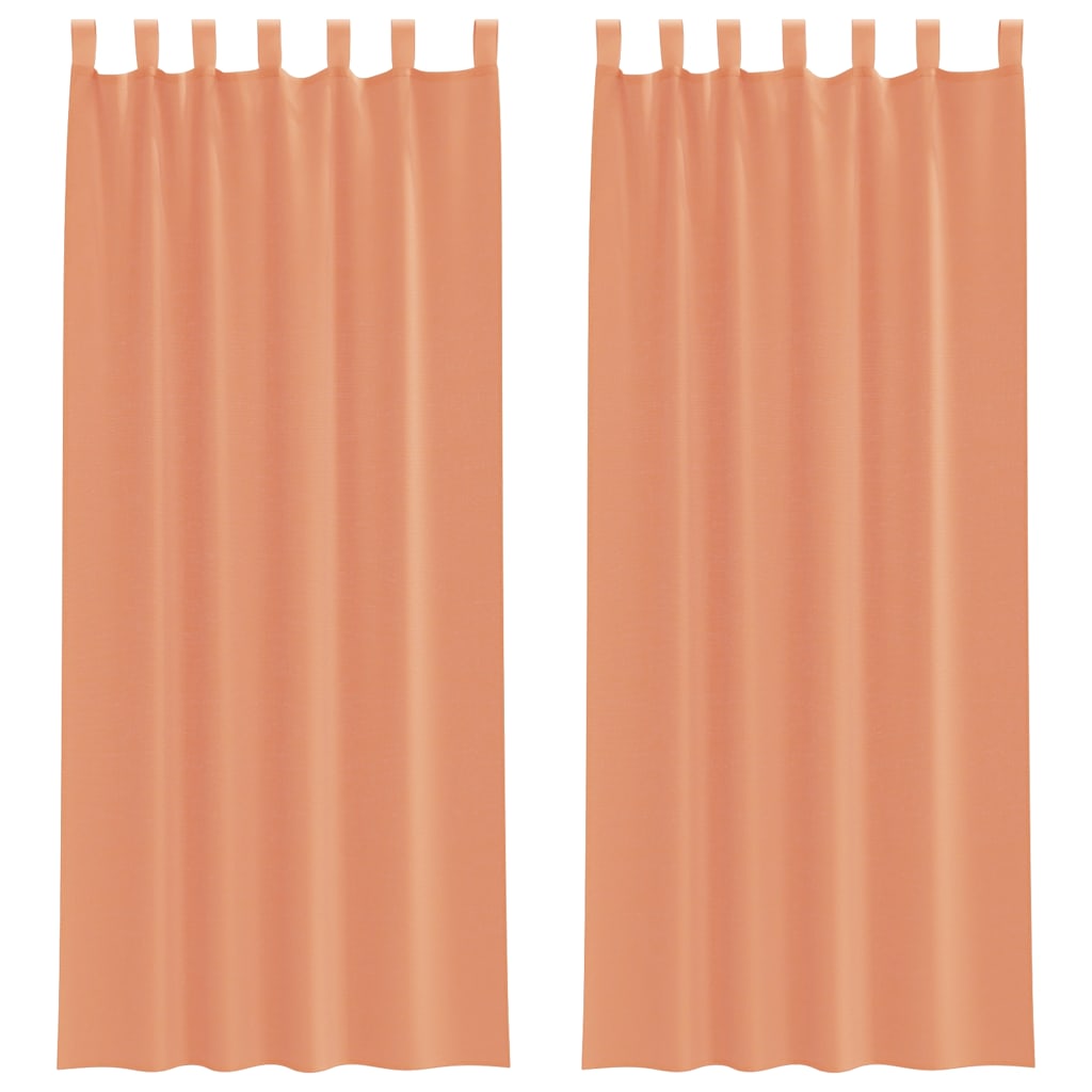 Voile zavjese s petljama 2 kom terakota 140x260 cm