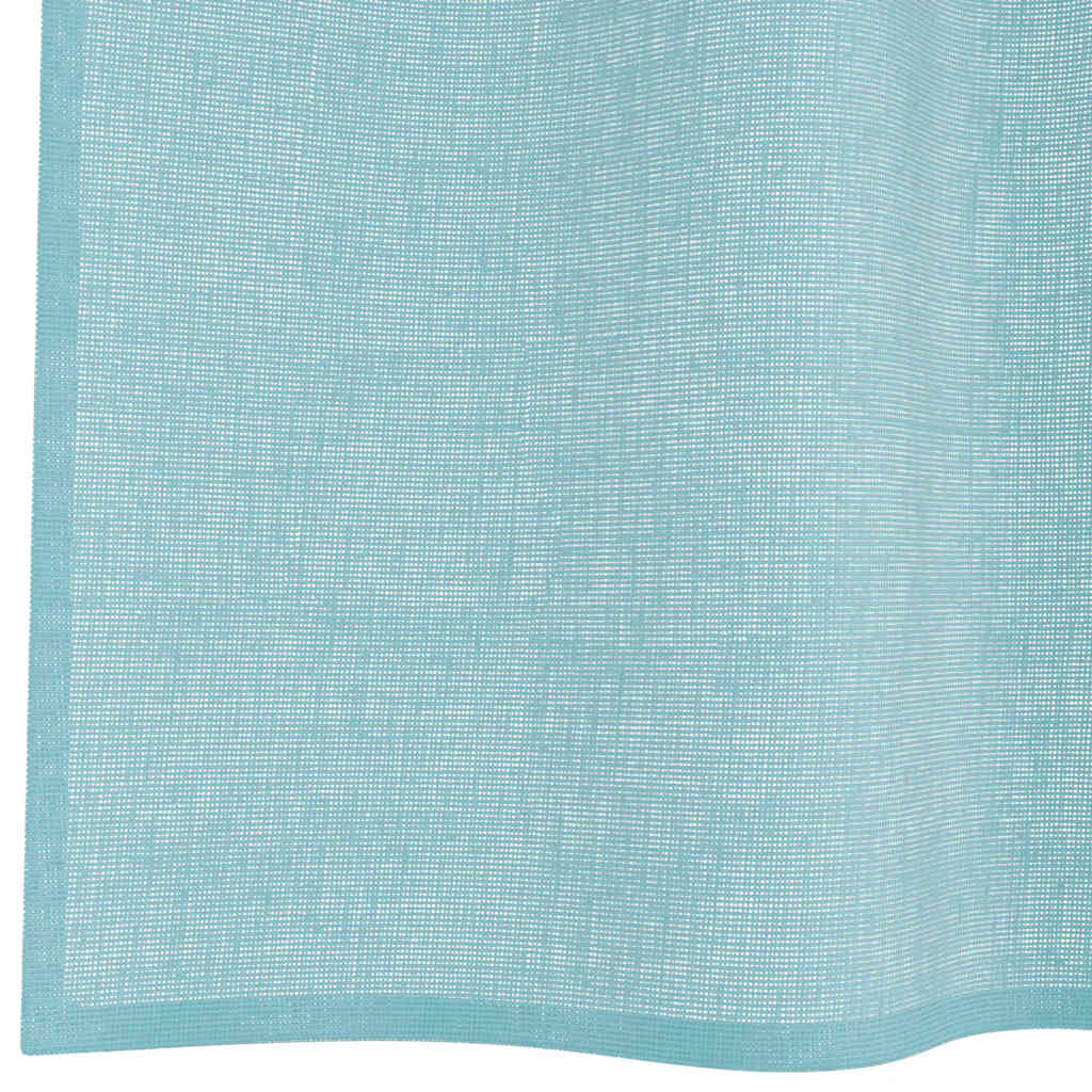 Voile zavjese s petljama 2 kom. tirkizne 140x245 cm
