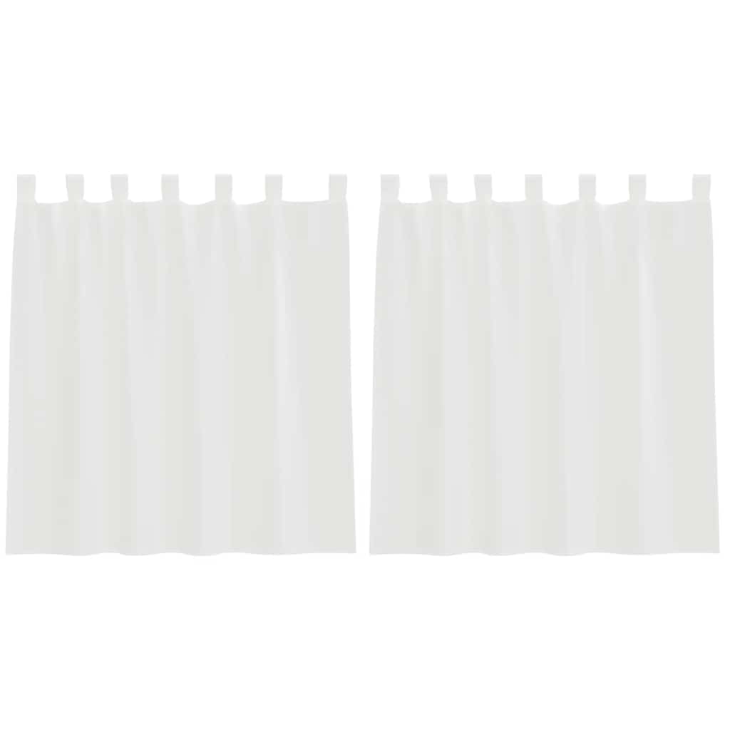 Voile zavjese s petljama 2 kom bijele 140x140 cm