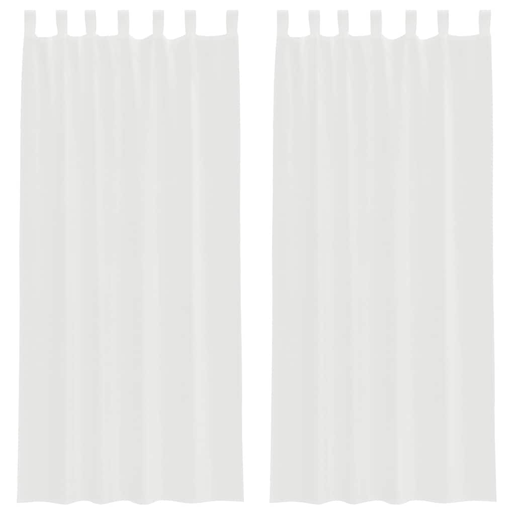 Voile zavjese s petljama 2 kom bijele 140x225 cm