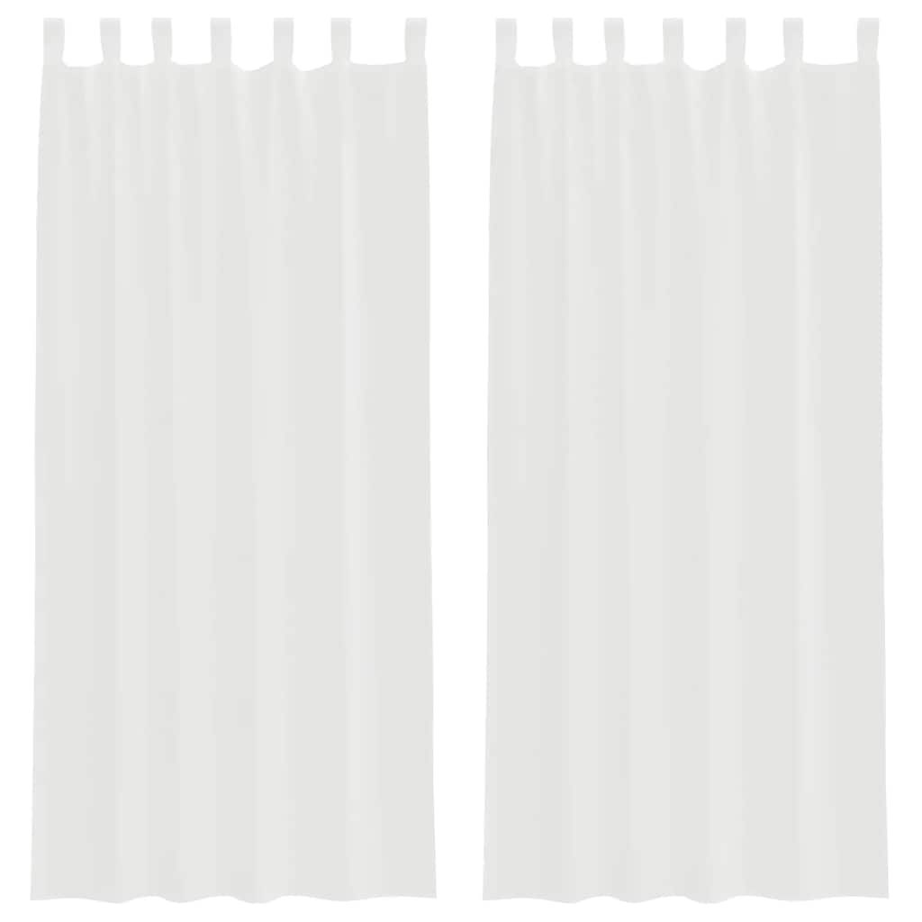 Voile zavjese s petljama 2 kom bijele 140x245 cm