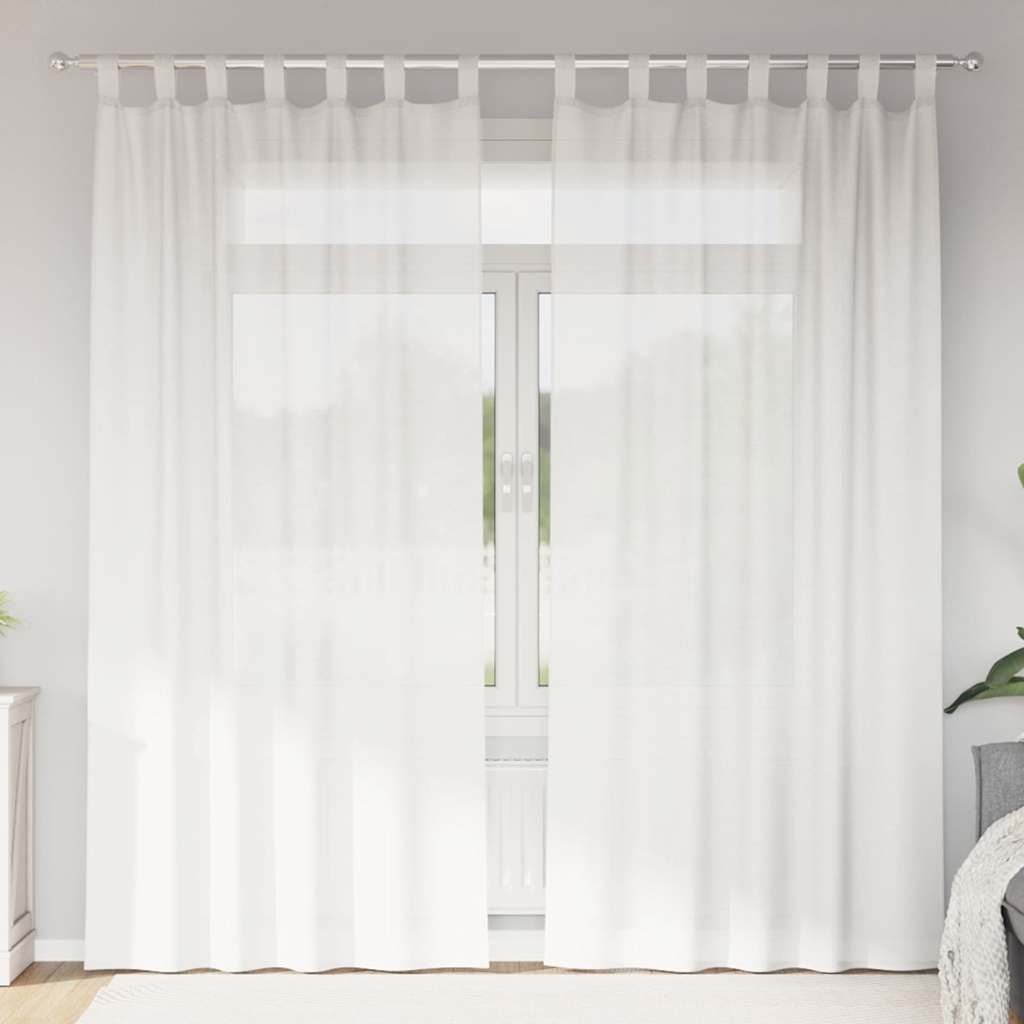Voile zavjese s petljama 2 kom bijele 140x245 cm