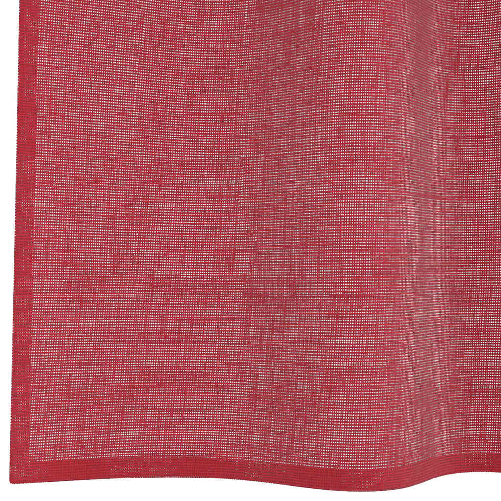 Voile zavjese s petljama 2 kom. vinsko crvene 140x175 cm