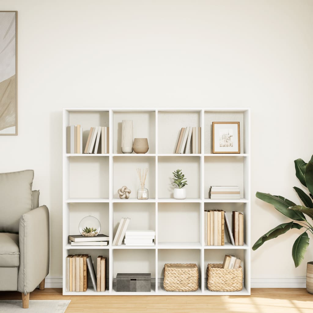 Ormarić za knjige bijeli 137,5x29x137,5 cm konstruirano drvo