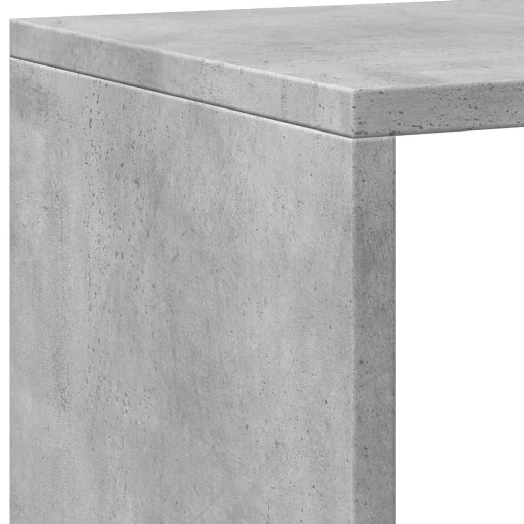 Ormarić za knjige boja betona 137,5x29x137,5 cm drveni
