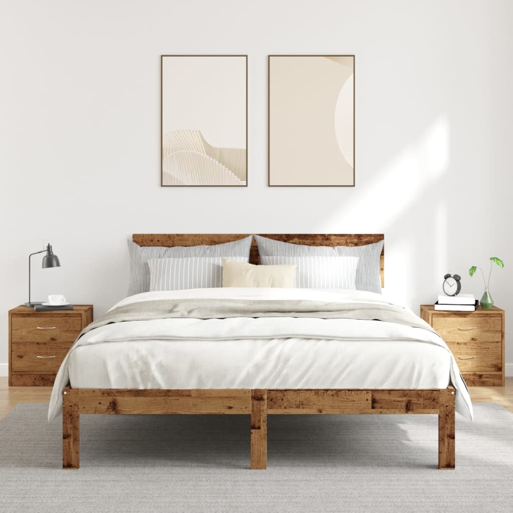 Noćni ormarići 2 kom boja drva 40x30x40 cm konstruirano drvo