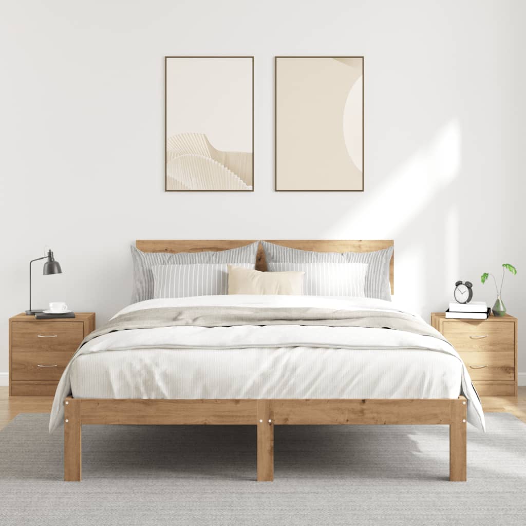 Noćni ormarići 2 kom boja artisian hrasta 40x30x40 cm drveni