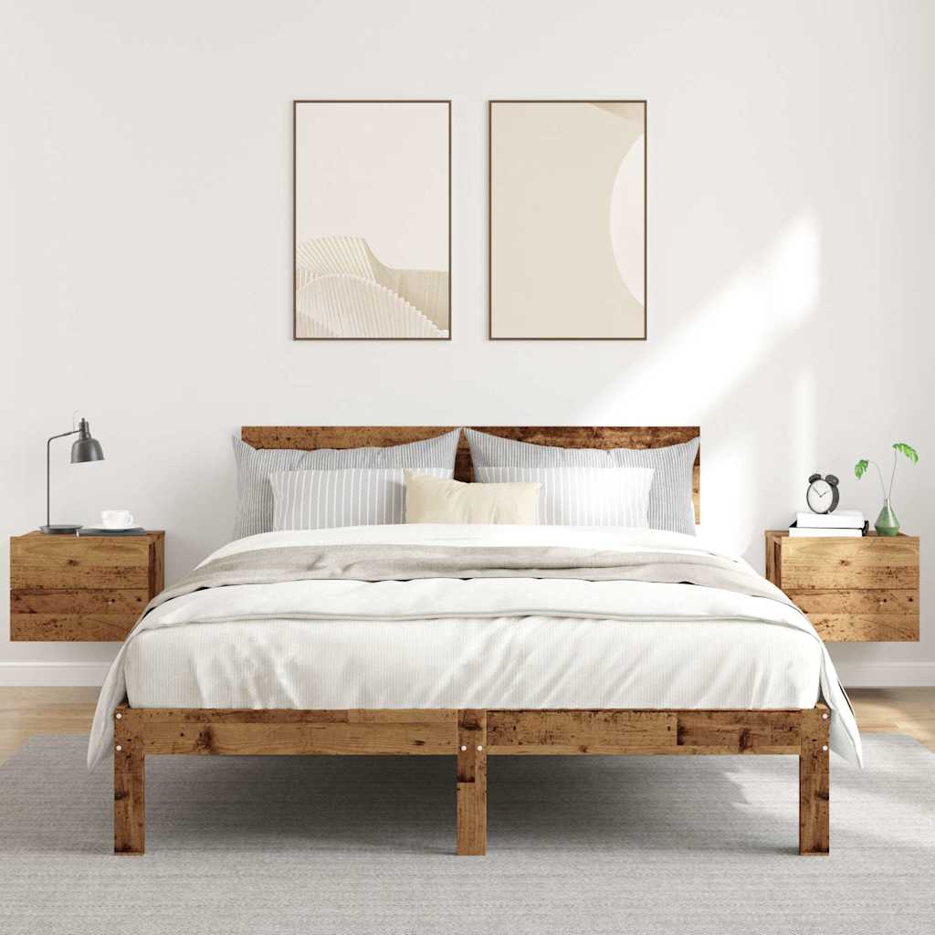 Zidni noćni ormarići 2 kom Staro drvo 40x32x30 cm
