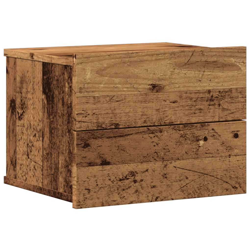 Zidni noćni ormarići 2 kom Staro drvo 40x32x30 cm