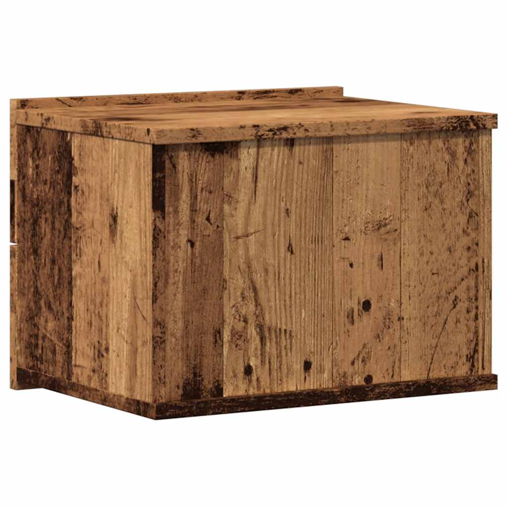 Zidni noćni ormarići 2 kom Staro drvo 40x32x30 cm