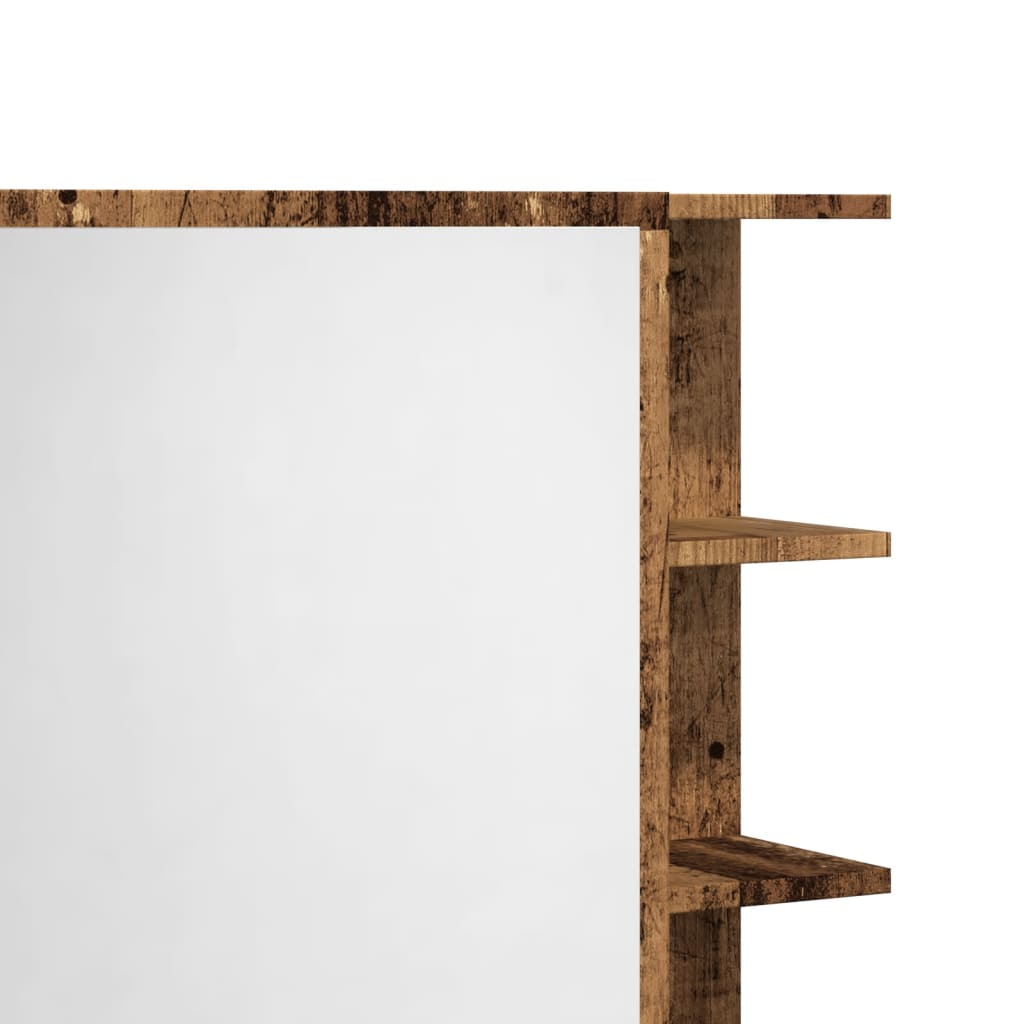 Kupaonski ormarić s ogledalom staro drvo 62,5x20,5x64 cm