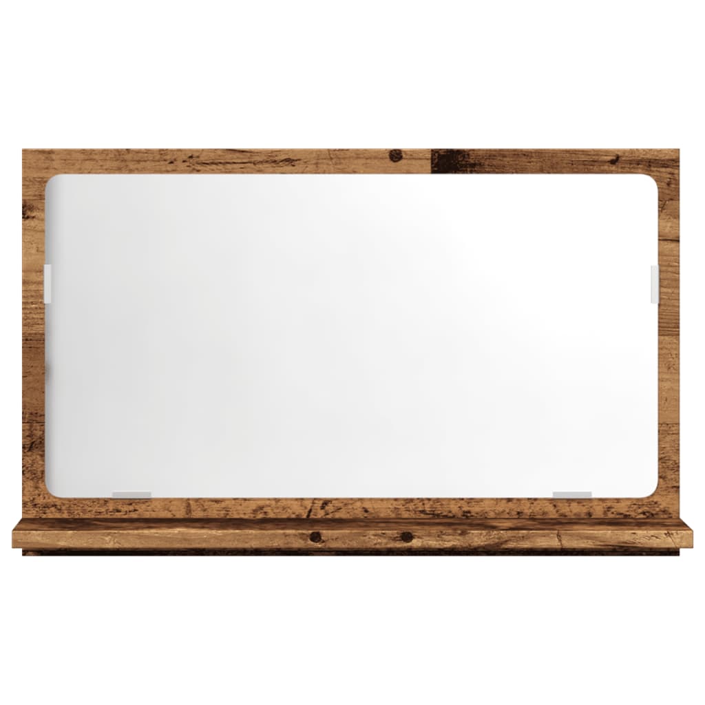 Kupaonski ormarić s ogledalom staro drvo 60x11x37 cm