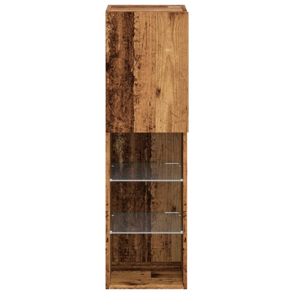 TV ormarići s LED svjetlima 2 kom boja drva 30,5x30x102 cm