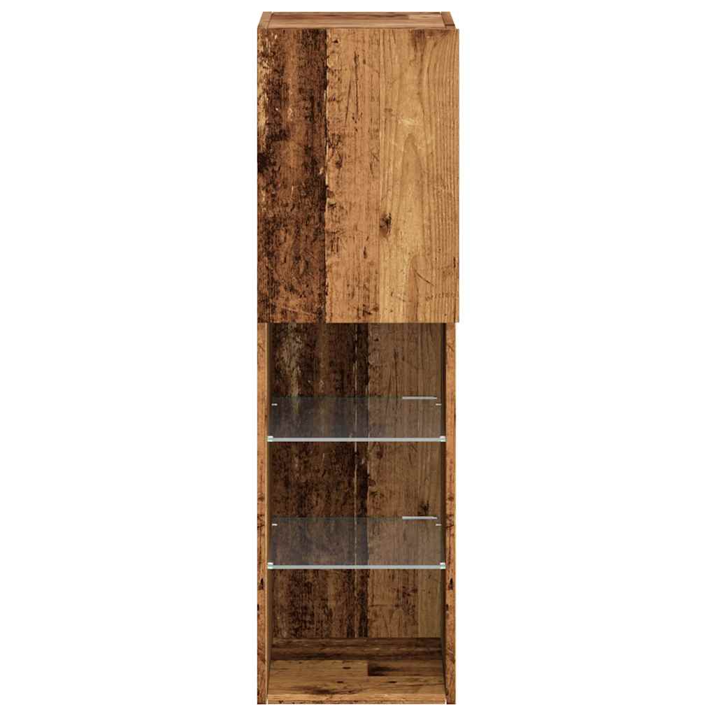TV ormarići s LED svjetlima 2 kom boja drva 30,5 x 30 x 102 cm