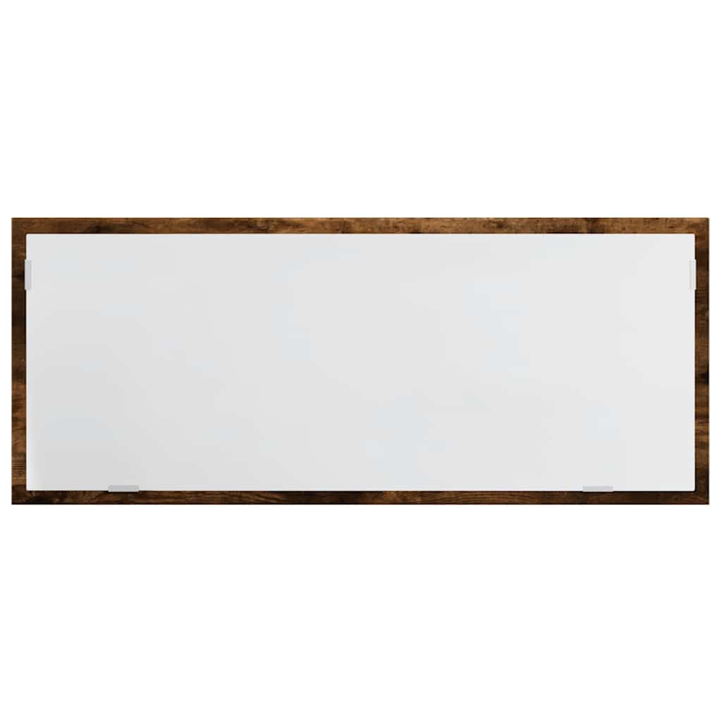 LED kupaonsko ogledalo dimljeni hrast 100x8,5x37 cm