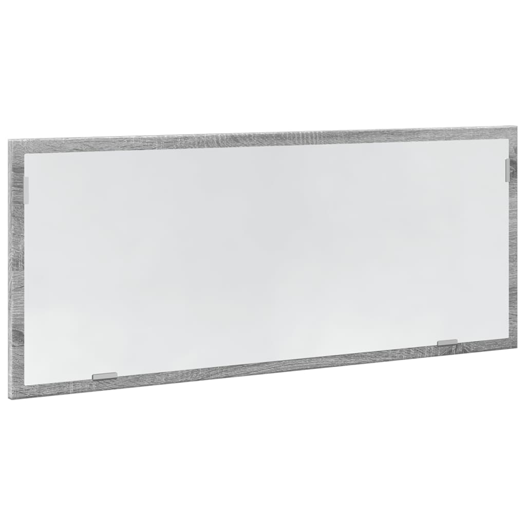 LED kupaonsko ogledalo sivo Sonoma 100x8,5x37 cm izrađeno drvo