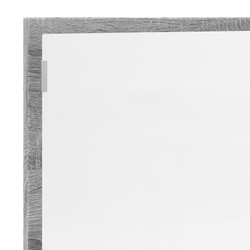 LED kupaonsko ogledalo sivo Sonoma 100x8,5x37 cm izrađeno drvo