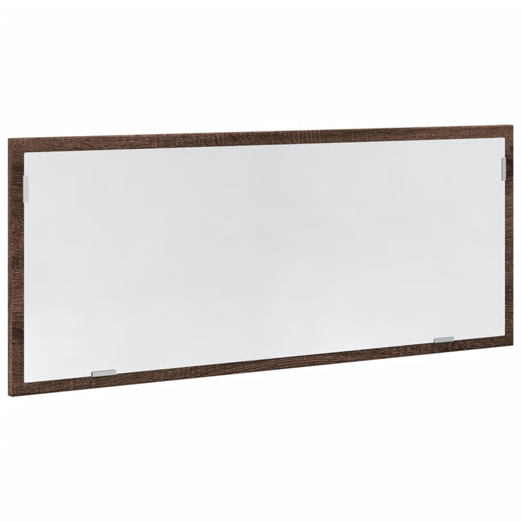 LED kupaonsko ogledalo smeđi hrast 100x8,5x37 cm