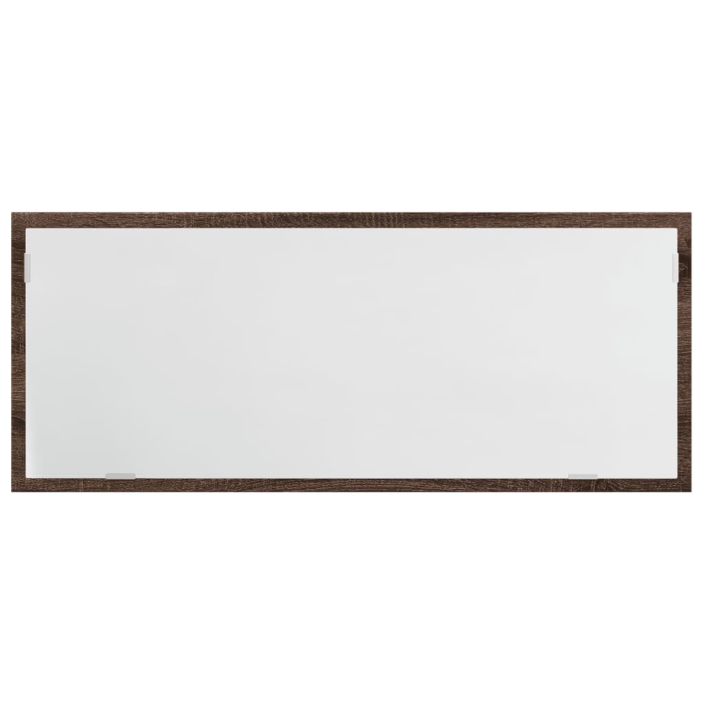 LED kupaonsko ogledalo smeđi hrast 100x8,5x37 cm