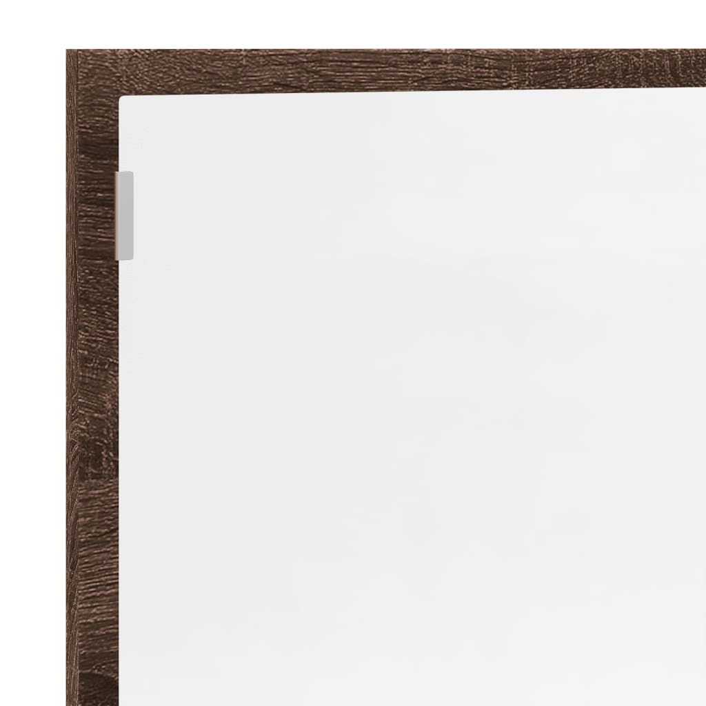LED kupaonsko ogledalo smeđi hrast 100x8,5x37 cm