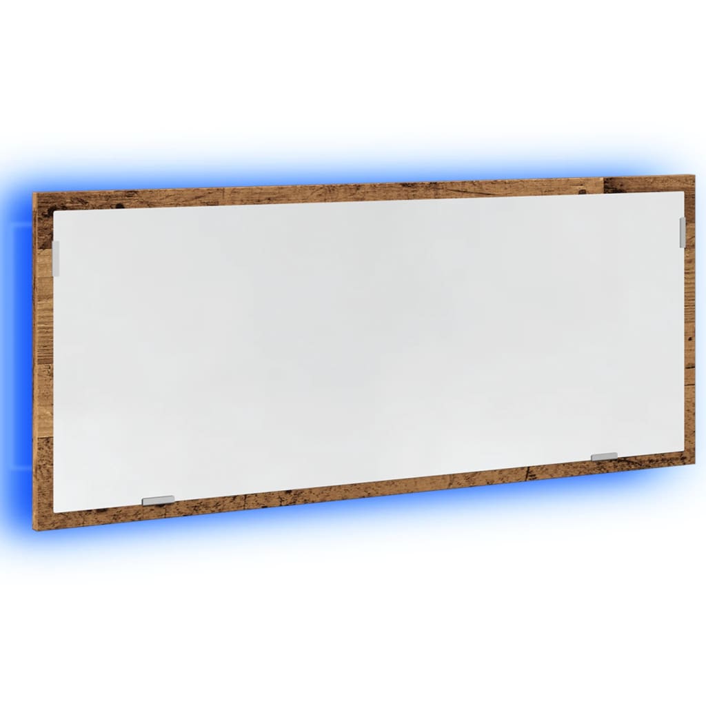LED kupaonsko ogledalo staro drvo 100x8,5x37 cm