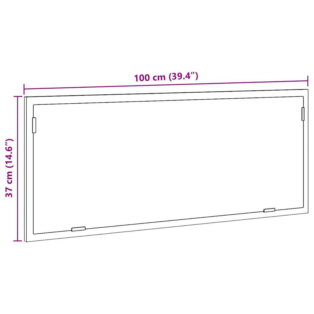 LED kupaonsko ogledalo staro drvo 100x8,5x37 cm
