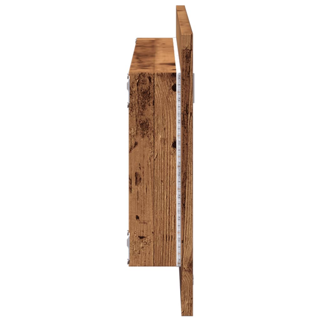 LED kupaonsko ogledalo staro drvo 100x8,5x37 cm